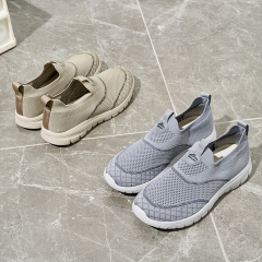 Bairuilun Slip-on Loafers Lightweight and Comfortable Running Training Shoes Unisex Breathable Mesh Daily Casual Shoes