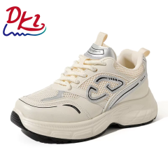 Bairuilun Womens Breathable Mesh Walking Thick Outsole Sneakers Fashion Cushioning Women Casual Shoes Support OEM/ODM
