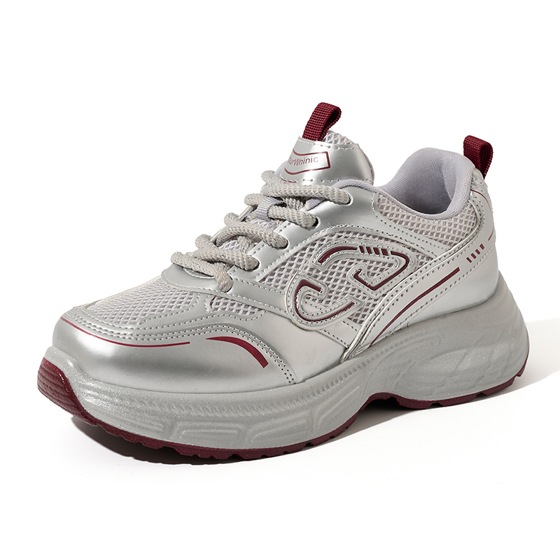 Bairuilun Womens Breathable Mesh Walking Thick Outsole Sneakers Fashion Cushioning Women Casual Shoes Support OEM/ODM