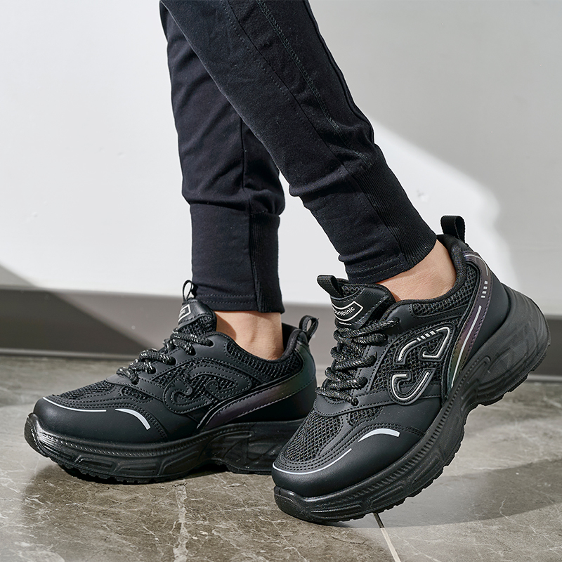 Bairuilun Womens Breathable Mesh Walking Thick Outsole Sneakers Fashion Cushioning Women Casual Shoes Support OEM/ODM