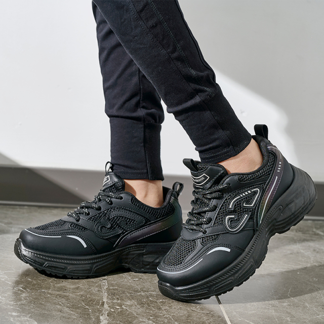 Bairuilun Womens Breathable Mesh Walking Thick Outsole Sneakers Fashion Cushioning Women Casual Shoes Support OEM/ODM