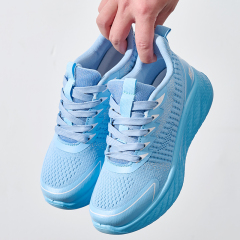 Bairuilun Wholesale Candy Color Lightweight Platform Casual Shoes for Women Cushion Jogging Platform Chunky Sneakers