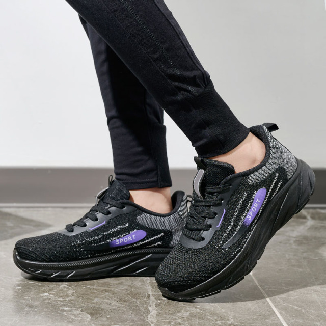 Bairuilun Fishing Line Knitted Women Outdoor Shoes Breathable Sports Shoes Cushioning and Lightweight Running Design Shoes Women