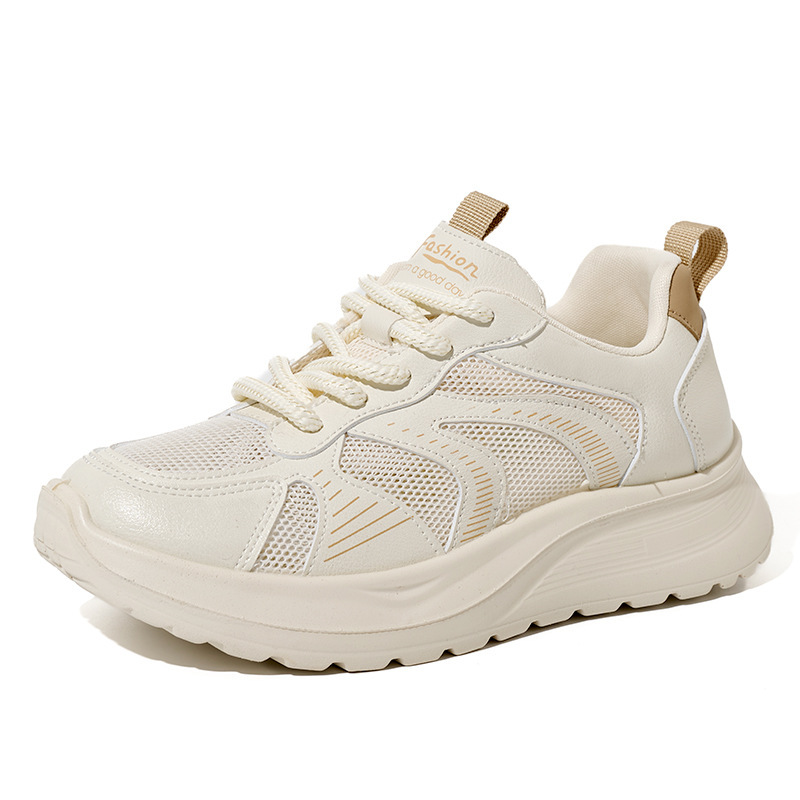Bairuilun Source Factory Mesh Breathable White Sneakers Energetic Fashion Street Snap Trendy Versatile Chunky Sneakers for Women
