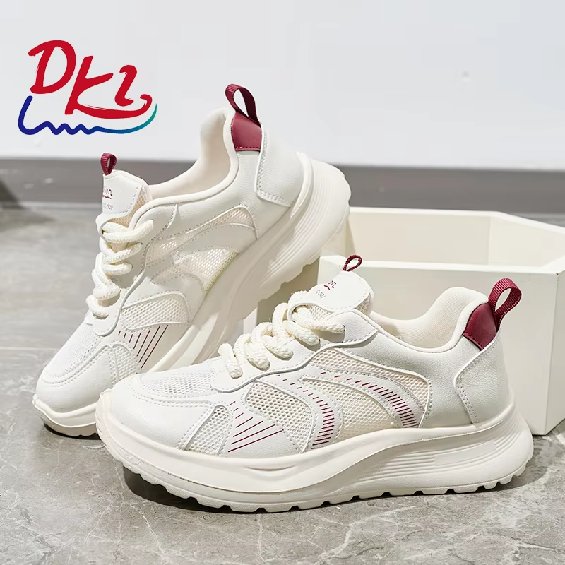 Bairuilun Source Factory Mesh Breathable White Sneakers Energetic Fashion Street Snap Trendy Versatile Chunky Sneakers for Women