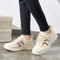 Bairuilun Women's Retro Lace up Fashion Sneaker Soft Sole Microfiber Walking Shoes for Spring & Autumn Wholesale