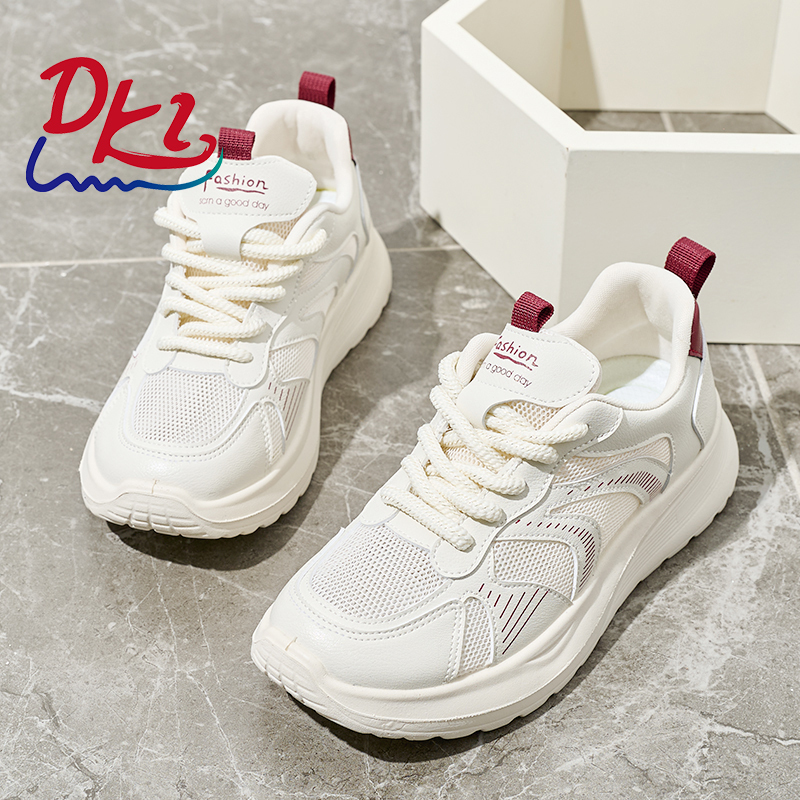 Bairuilun Source Factory Mesh Breathable White Sneakers Energetic Fashion Street Snap Trendy Versatile Chunky Sneakers for Women