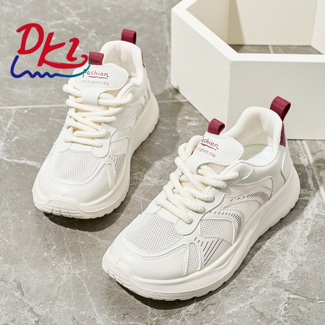 Bairuilun Source Factory Mesh Breathable White Sneakers Energetic Fashion Street Snap Trendy Versatile Chunky Sneakers for Women