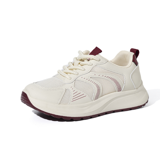 Bairuilun Source Factory Mesh Breathable White Sneakers Energetic Fashion Street Snap Trendy Versatile Chunky Sneakers for Women