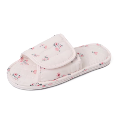 Ultralight Soft Indoor Open Toe Machine Washable Cotton Fabric Slippers Absorb Sweat Cloth Bottom House Slippers Wholesale