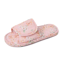 Ultralight Soft Indoor Open Toe Machine Washable Cotton Fabric Slippers Absorb Sweat Cloth Bottom House Slippers Wholesale