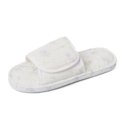 Ultralight Soft Indoor Open Toe Machine Washable Cotton Fabric Slippers Absorb Sweat Cloth Bottom House Slippers Wholesale