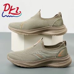 BAIRUILUN Men's High-Elasticity EVA Sole Slip-On Casual Shoes with Fashionable Breathable Knit Upper for Spring
