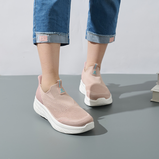 BAIRUILUN 2025 High Quality Waking Style Shoes Knitted Casual Shoes Wholesale Custom Slip-on Sneakers