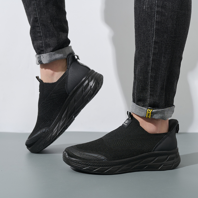 BAIRUILUN 2025 High Quality Waking Style Shoes Knitted Casual Shoes Wholesale Custom Slip-on Sneakers