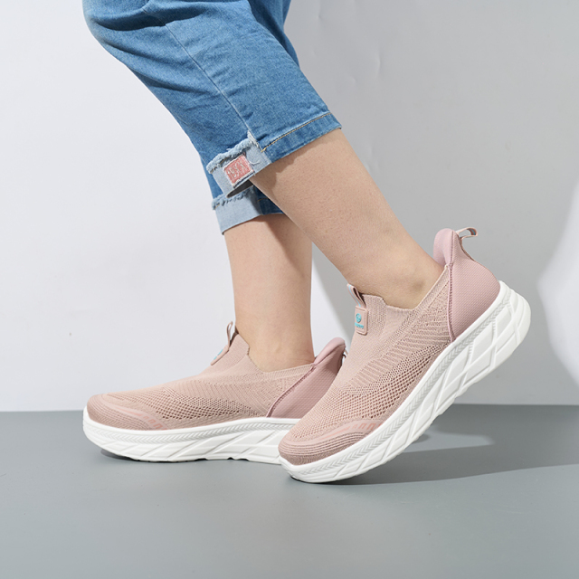 BAIRUILUN 2025 High Quality Waking Style Shoes Knitted Casual Shoes Wholesale Custom Slip-on Sneakers