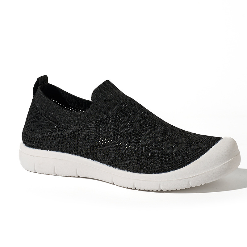 Wholesale 2025 Summer Breathable Mesh Shoes Gym to Office Fashion Slip-on Knit Sneakers Gradient Knit Slip-On Women Shoes