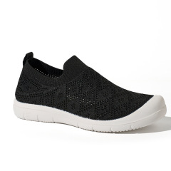 Wholesale 2025 Summer Breathable Mesh Shoes Gym to Office Fashion Slip-on Knit Sneakers Gradient Knit Slip-On Women Shoes
