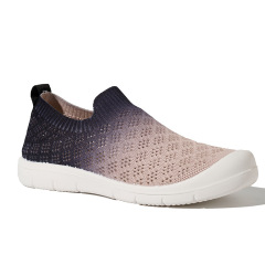 Wholesale 2025 Summer Breathable Mesh Shoes Gym to Office Fashion Slip-on Knit Sneakers Gradient Knit Slip-On Women Shoes