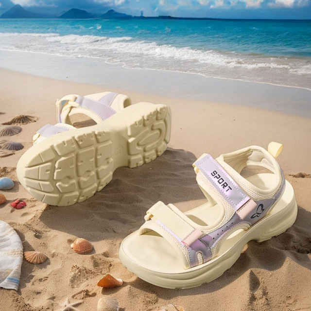 High-Quality Women's Wedge Sandals - Hook-and-Loop Beach Sandals for Wholesale and Custom Bulk Orders