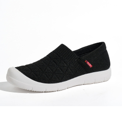 OEM Wholesale Breathable Knit Slip-On Women's Shoes Ultra Lightweight Flat Casual Loafers with Soft Flexible Soles