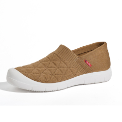 OEM Wholesale Breathable Knit Slip-On Women's Shoes Ultra Lightweight Flat Casual Loafers with Soft Flexible Soles