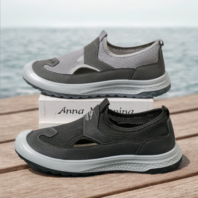 BAIRUILUN Men's Comfortable Light Slip-On Casual Shoes Fashionable Breathable Upper Men Shoes for Spring