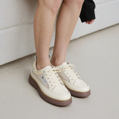 BAIRUILUN Women's Soft-Soled White Sneakers Versatile Casual Shoes Round-Toe Slip-On Cushioning Lighting Korean Style Wholesale