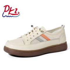 BAIRUILUN Women's Soft-Soled White Sneakers Versatile Casual Shoes Round-Toe Slip-On Cushioning Lighting Korean Style Wholesale