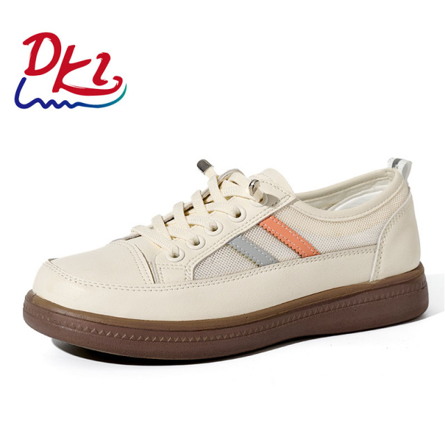 BAIRUILUN Women's Soft-Soled White Sneakers Versatile Casual Shoes Round-Toe Slip-On Cushioning Lighting Korean Style Wholesale
