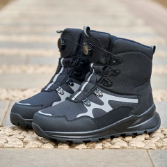 OEM/ODM Men's All-Terrain Waterproof Ratchet Lacing Snow Boots Lightweight Dial Lacing System Winter Outdoor Ankle Snow Boots