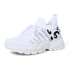 BAIRUILUN Own Brand Knit Running Shoes Women's Breathable Walking Shoes Mesh Non Slip Gym Sports Casual Fashion Sneakers