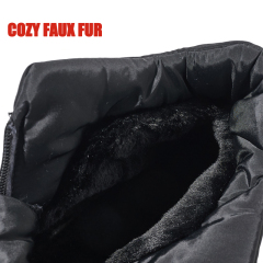 Wholesale Anti-Slip Waterproof Oxford Fabric Winter Ankle Boots Zip Warm Fleece Lining Insulated Snow Boots Customizable