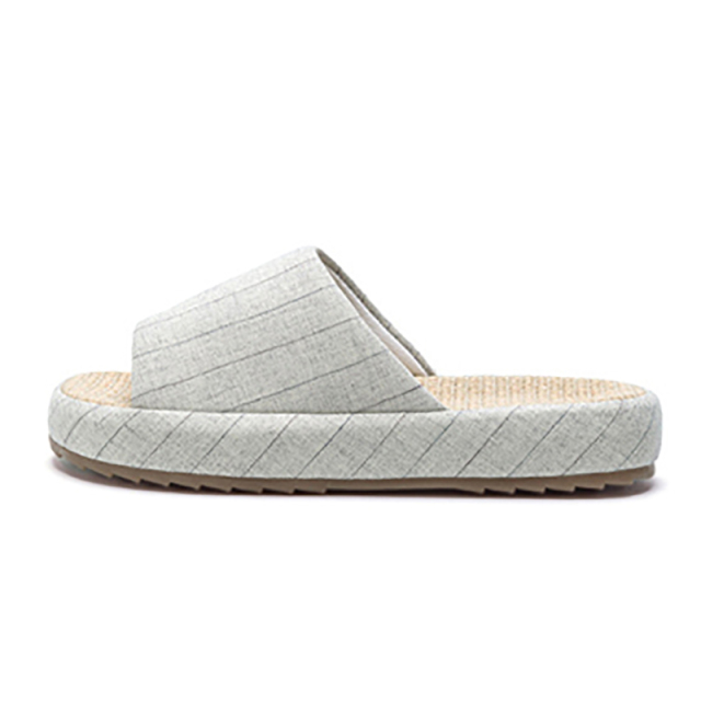 Hot Sale Thick Sole Soft Healthy Linen Slipper for Couples Wholesale Bedroom Women's Linen Slides Slippers