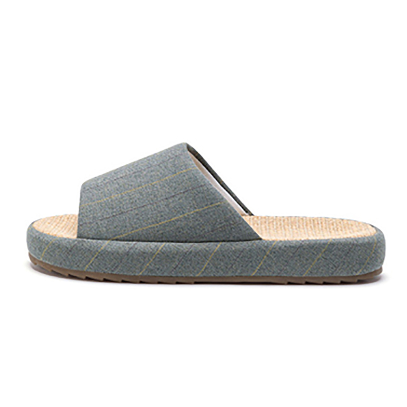 Hot Sale Thick Sole Soft Healthy Linen Slipper for Couples Wholesale Bedroom Women's Linen Slides Slippers