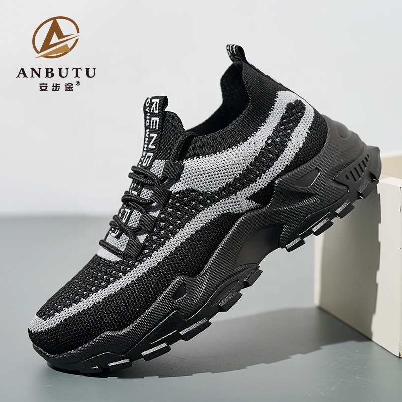 BAIRUILUN Wholesale Women Breathable Knit Walking Shoes Lightweight Mesh Sneakers Gym Shoes Outdoor Lace up Tennis Shoes