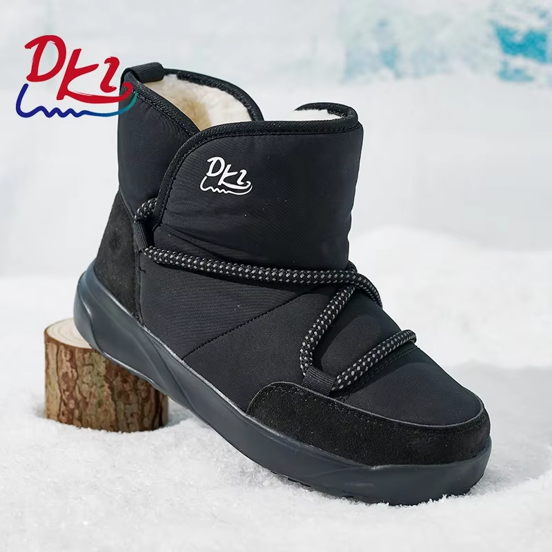 BAIRUILUN Innovative Waterproof Thermal Snow Boots Genuine Wool & Frosted Space Leather Winter Boots for Men/Women
