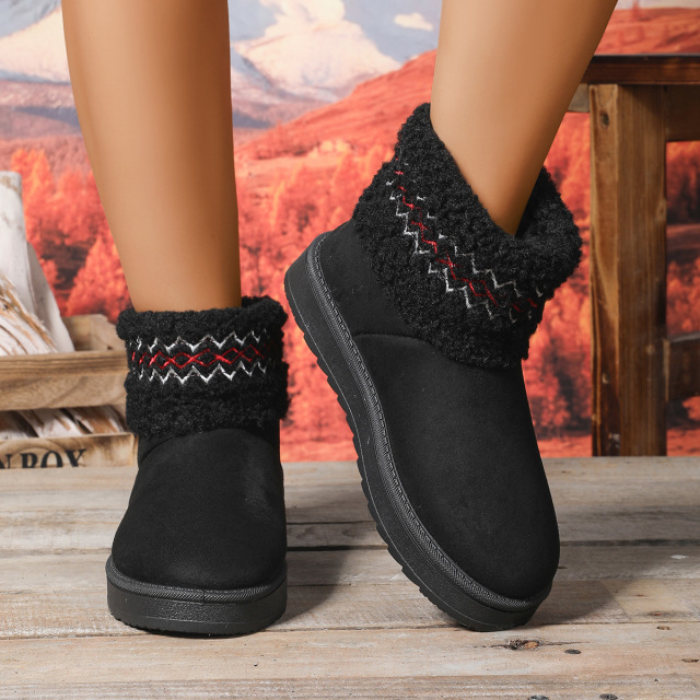 New Winter Plush Snow Boots - Wide Width Slip-On Short Booties with Extreme Insulation for Women Wholesale Bulk Orders
