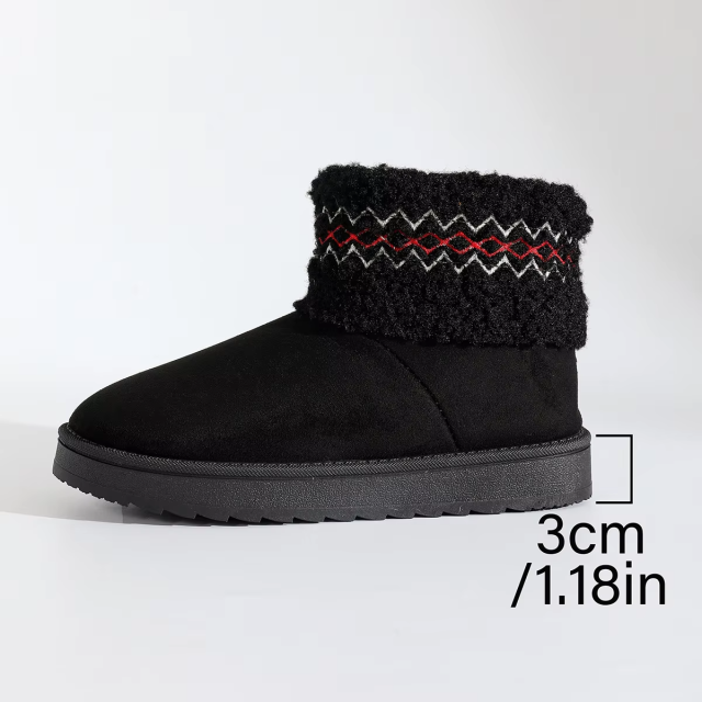 New Winter Plush Snow Boots - Wide Width Slip-On Short Booties with Extreme Insulation for Women Wholesale Bulk Orders
