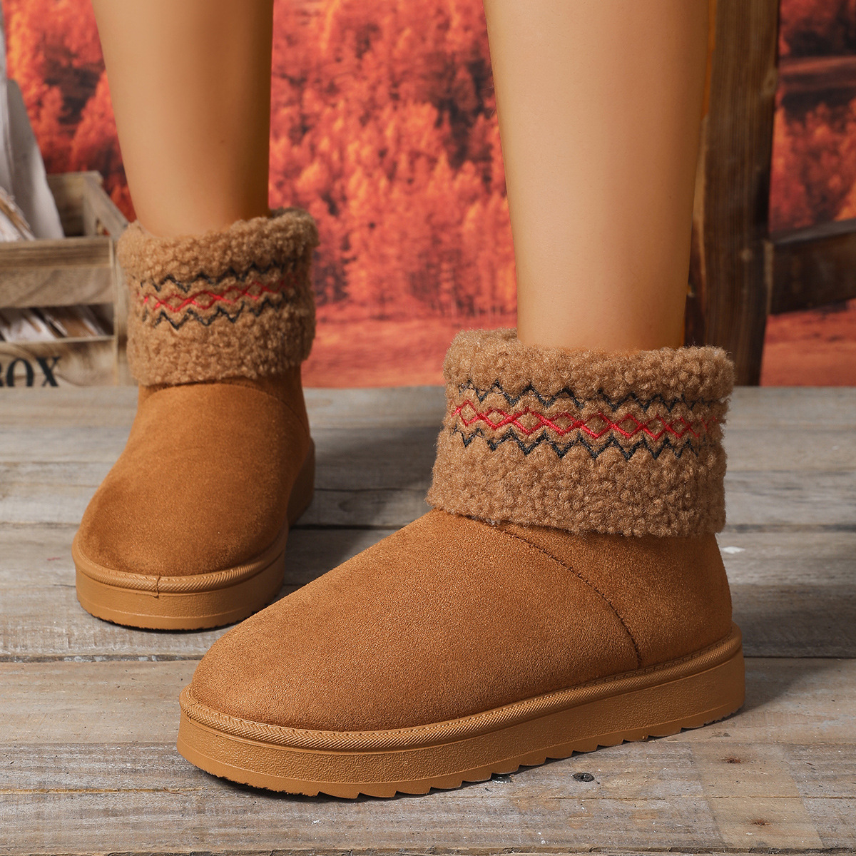 New Winter Plush Snow Boots - Wide Width Slip-On Short Booties with Extreme Insulation for Women Wholesale Bulk Orders