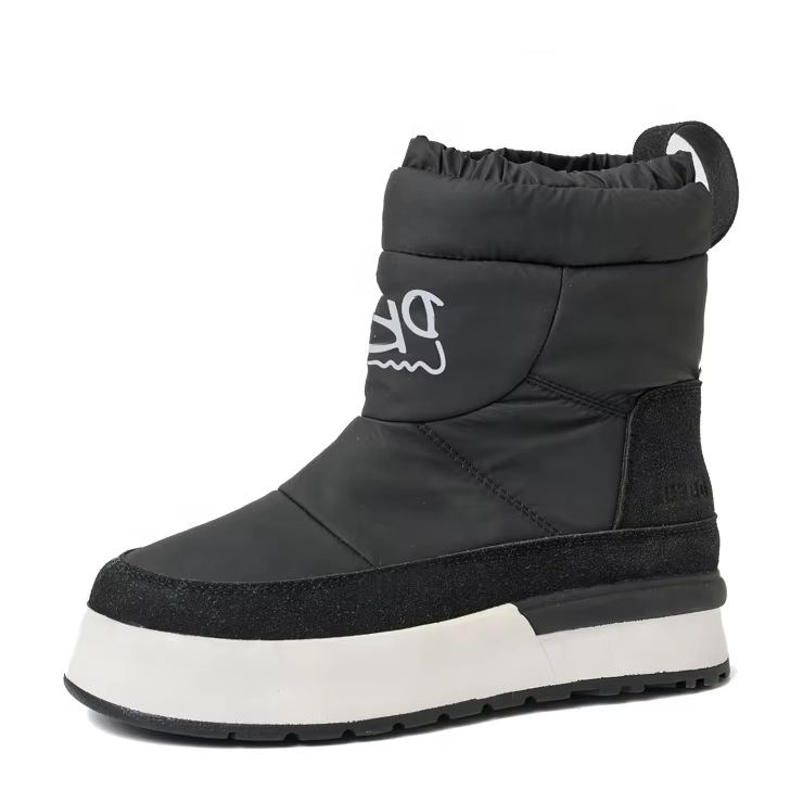 BAIRUILUN NEW Trendy Custom Logo Waterproof Wool Snow Boots Fashion Trendy Women Anti-slip Winter Casual Wool Boots Shoes