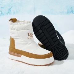 BAIRUILUN NEW Trendy Custom Logo Waterproof Wool Snow Boots Fashion Trendy Women Anti-slip Winter Casual Wool Boots Shoes