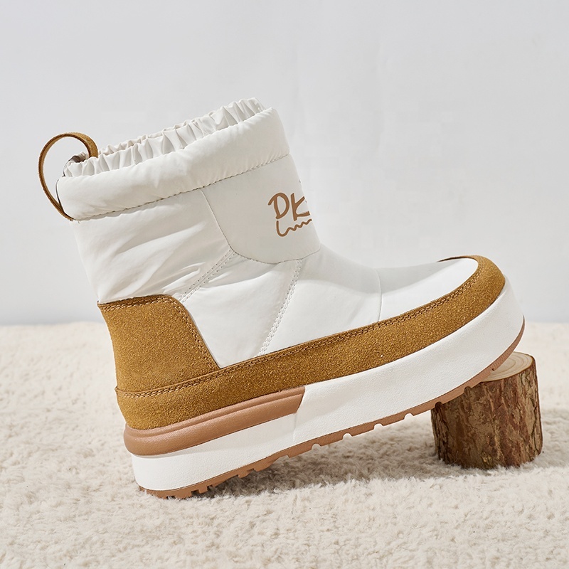 BAIRUILUN NEW Trendy Custom Logo Waterproof Wool Snow Boots Fashion Trendy Women Anti-slip Winter Casual Wool Boots Shoes