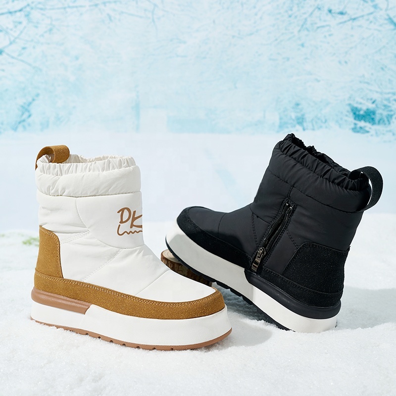 BAIRUILUN NEW Trendy Custom Logo Waterproof Wool Snow Boots Fashion Trendy Women Anti-slip Winter Casual Wool Boots Shoes