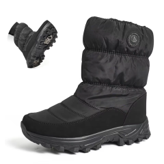 BAIRUILUN Anti-Slip Thermal Insulated Snow Boots with Snow Traction Cleats Waterproof Snow Boots for Extreme Cold Regions