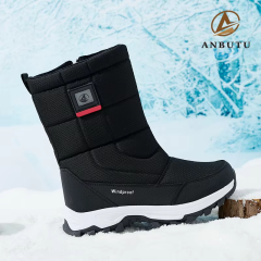 Non-slip Foldable Ice Cleats Winter Snow Boots Waterproof Thermal Mid-Calf Extreme Cold Proof Snow Boots OEM/ODM Wholesale