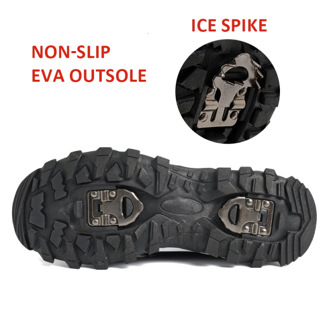 Non-slip Foldable Ice Cleats Winter Snow Boots Waterproof Thermal Mid-Calf Extreme Cold Proof Snow Boots OEM/ODM Wholesale
