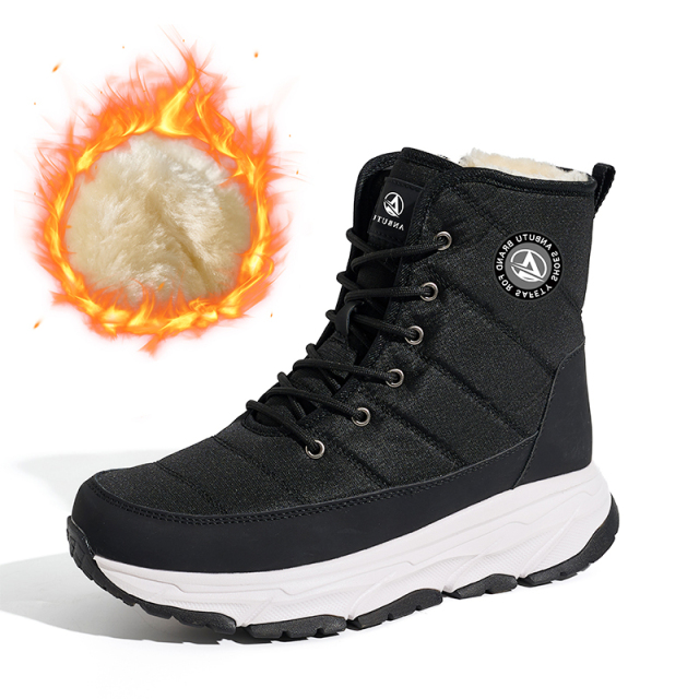 BAIRUILUN Men's & Women's Winter Snow Boots Ladies Warm Fur Lined Ankle Booties Wholesale Outdoor Water Resistant Winter Boots