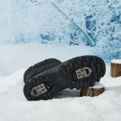 BAIRUILUN Anti-Slip Thermal Insulated Snow Boots with Snow Traction Cleats Waterproof Snow Boots for Extreme Cold Regions