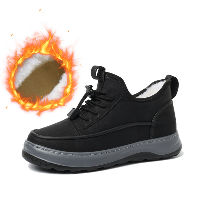 High Quality Outdoor Cotton Shoes Sports Winter Casual Walking Shoes Wool Non-slip Waterproof Men's Snow Boots